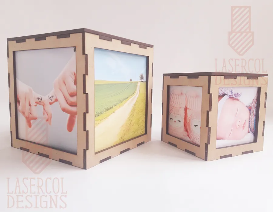 Photo Cube Keepsake Box (two sizes) - Laser Cut Files product image (5)