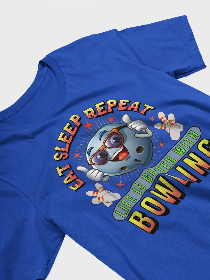 Eat Sleep Repeat Thumbs Up Bowling Vibes Graphic Tee product image (2)