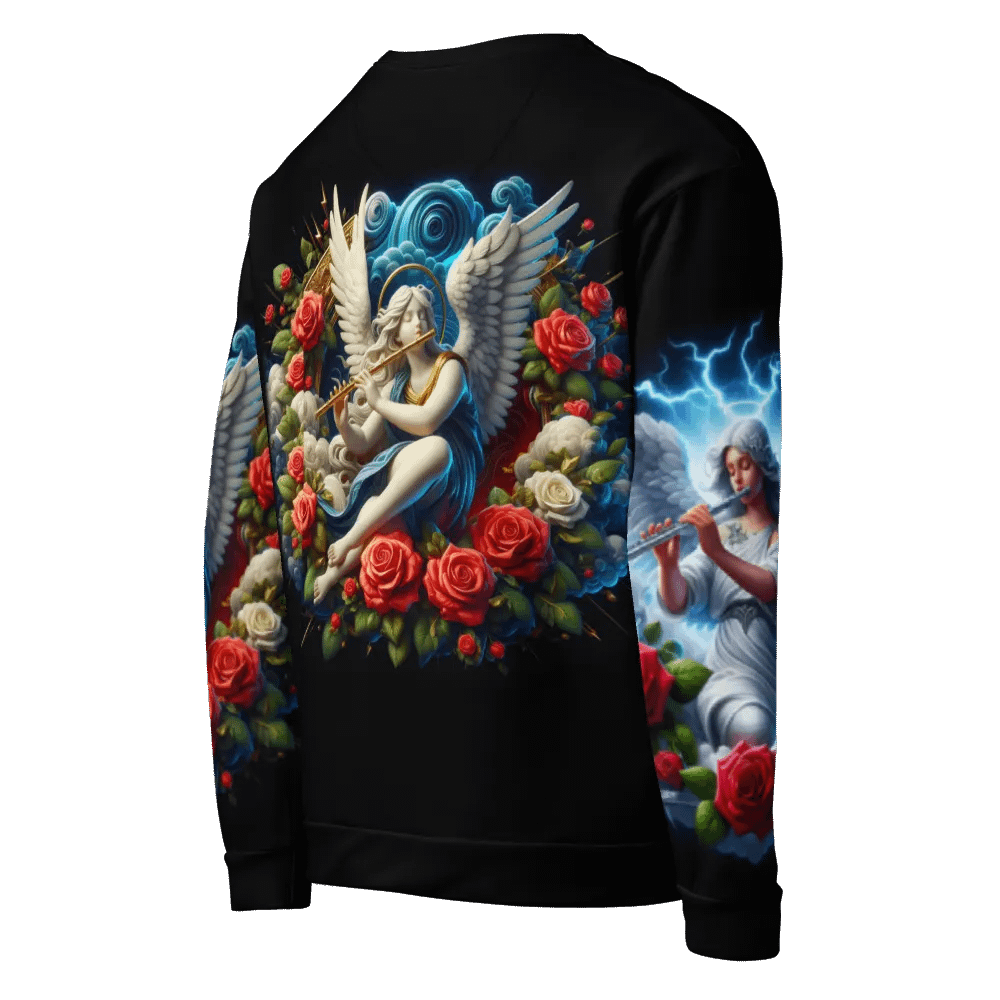 Angels making Music with a Flute - All-Over Unisex Sweatshirt #16 product image (8)