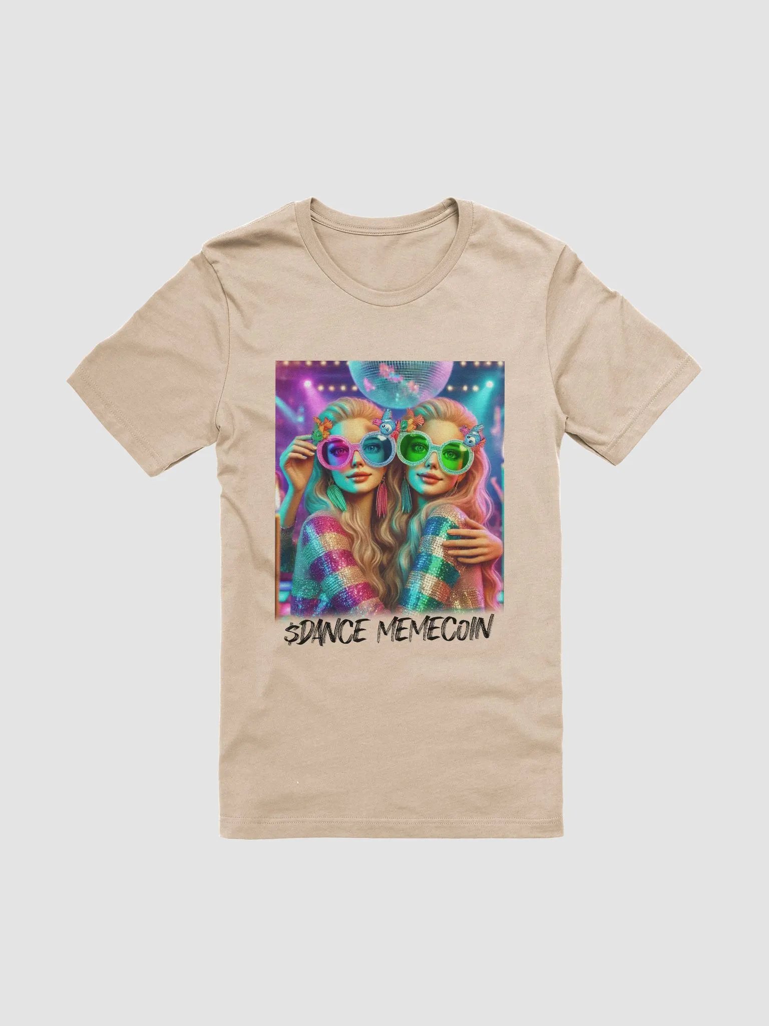GEMINI TWINS - DANCE MEMECOIN - PREMIUM TEE - TAN product image (3)
