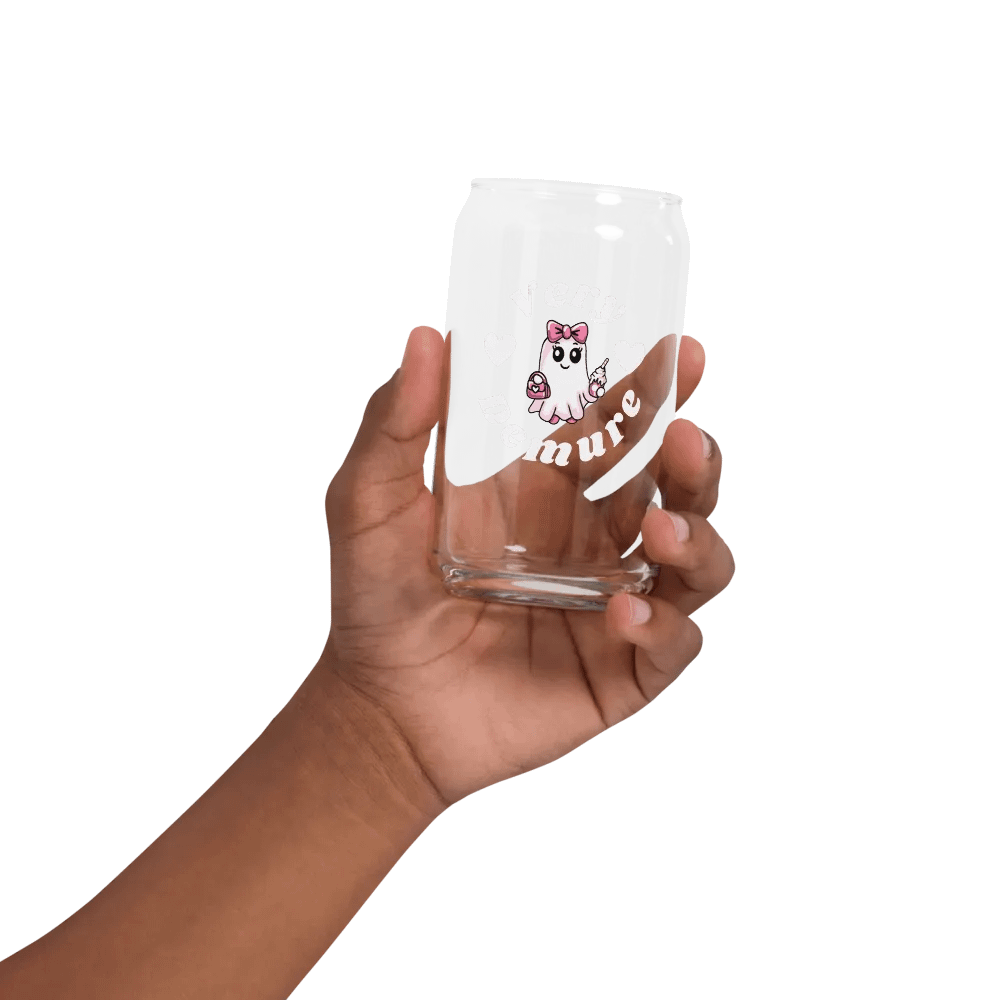 Very Demure Cute Ghost Design 16oz Can-Shaped Drinking Glass product image (6)
