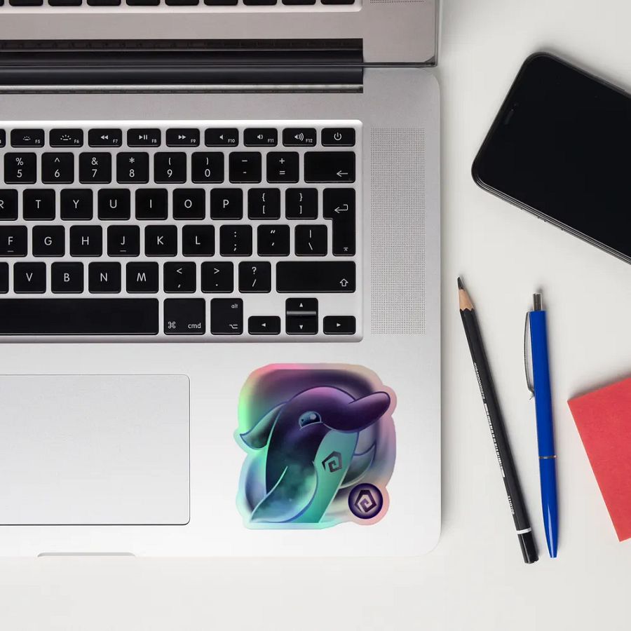 CELESTIAL SHADOW DOLPHIN - HOLOGRAPHIC STICKER product image (12)