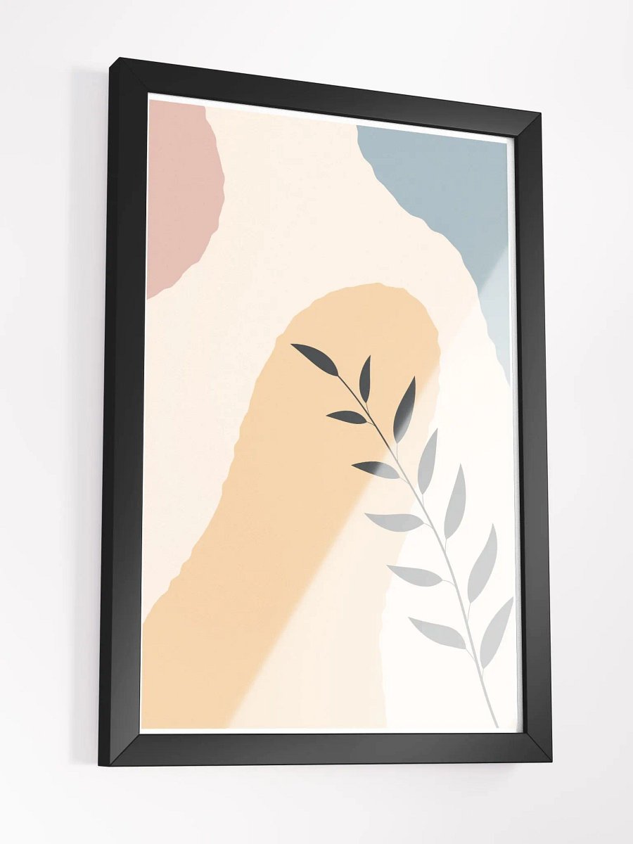 Pastel Leafy Silhouette Framed Poster product image (16)