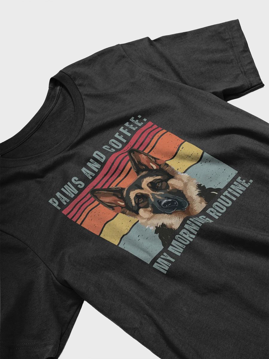 Retro Paws and Coffee German Shepherd T-Shirt product image (12)