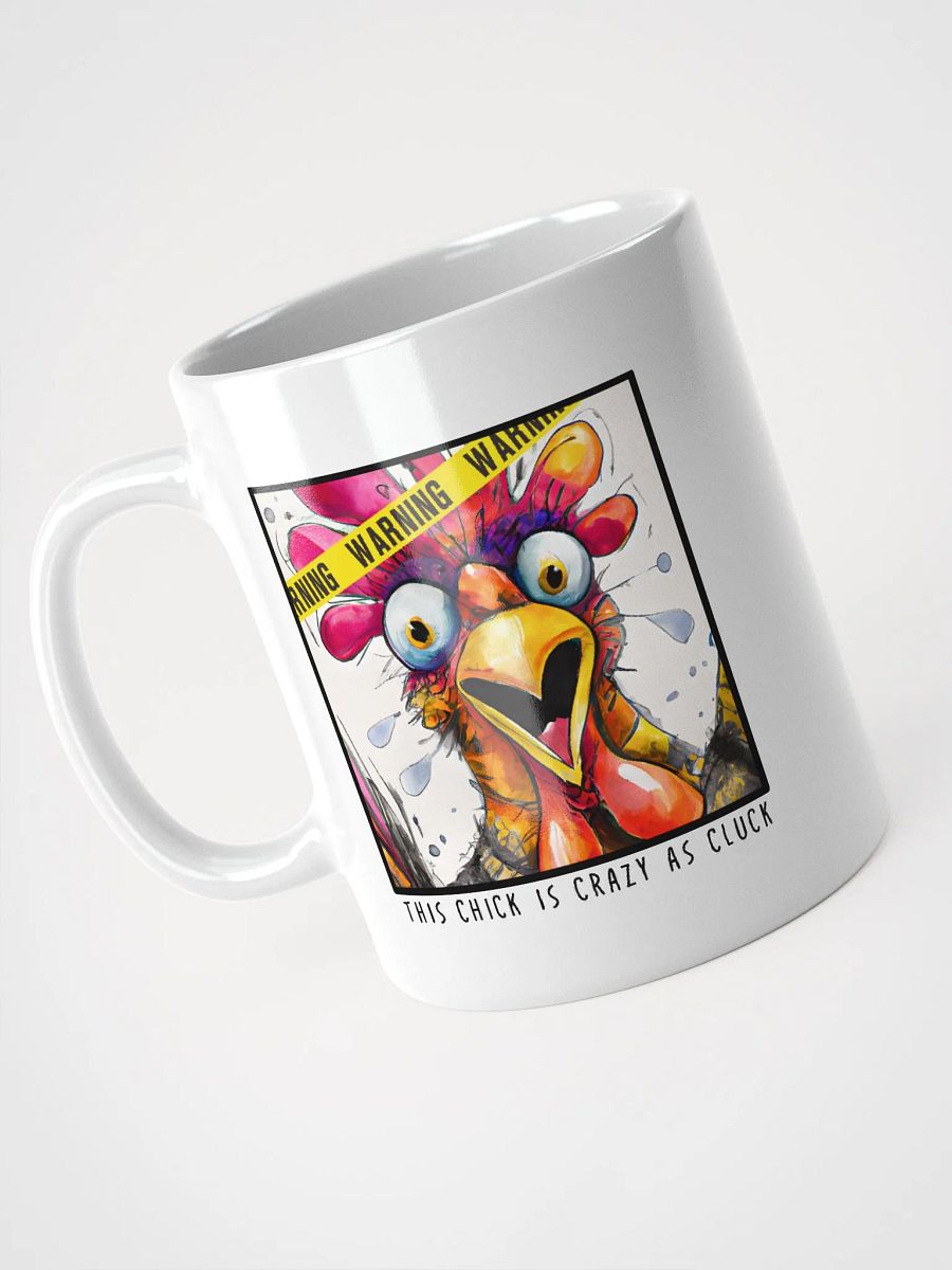 Crazy as Cluck Chicken White Glossy Mug Coffee Cup product image (3)