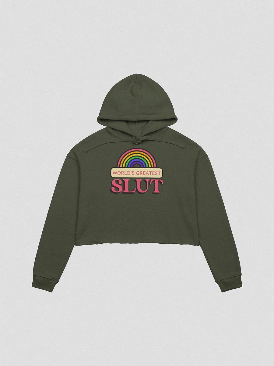 World's Greatest Slut fleece crop hoodie product image (2)
