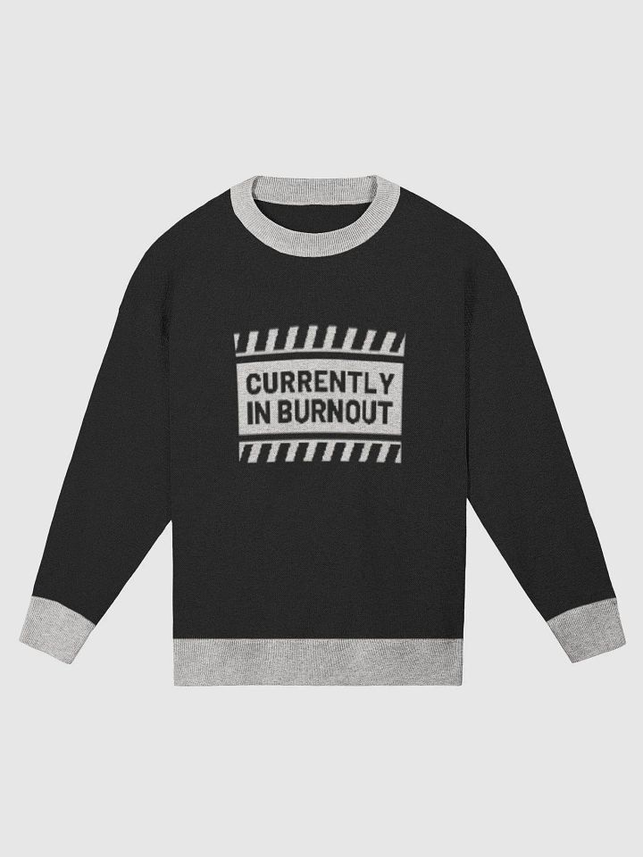 CURRENTLY IN BURNOUT (lg. design, black and off white) knitwear relaxed crewneck product image (5)