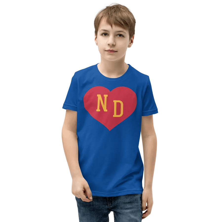 ND Heart Red Unisex Youth T-shirt product image (2)