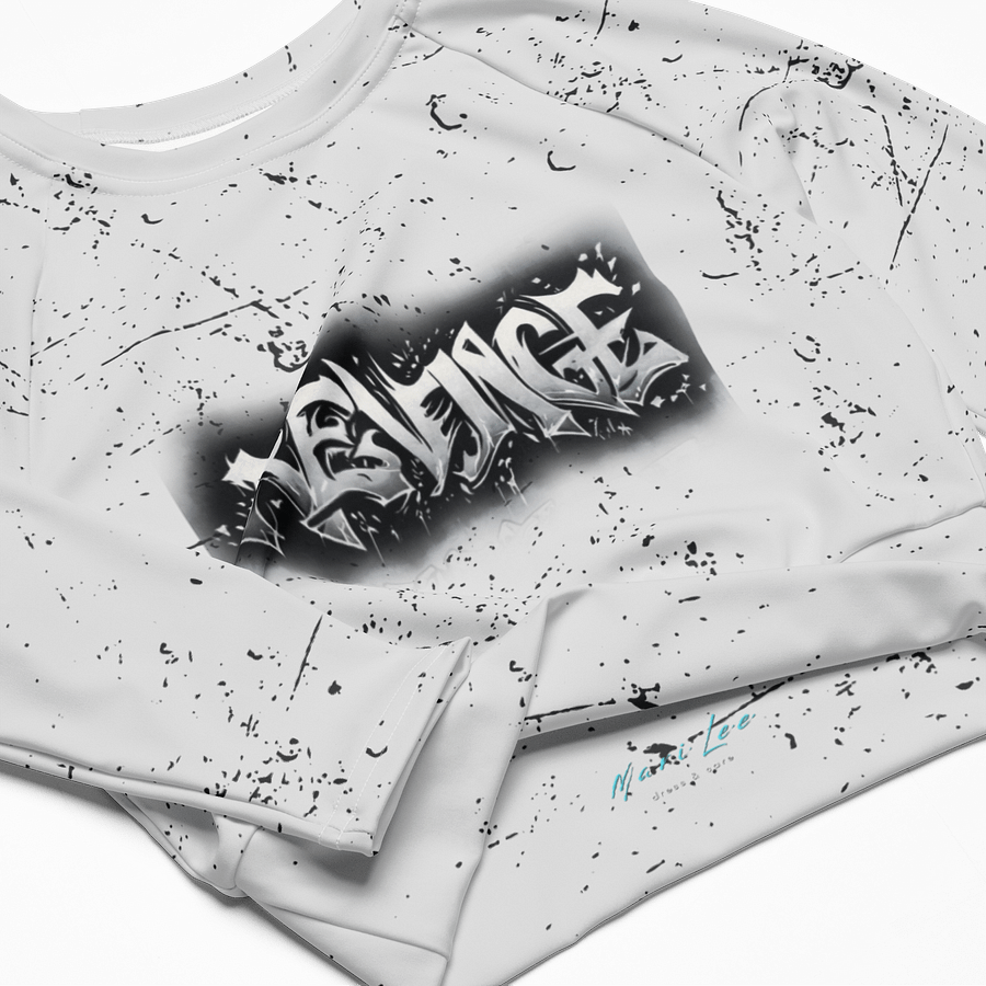Graffiti Long Sleeve Crop Top product image (4)
