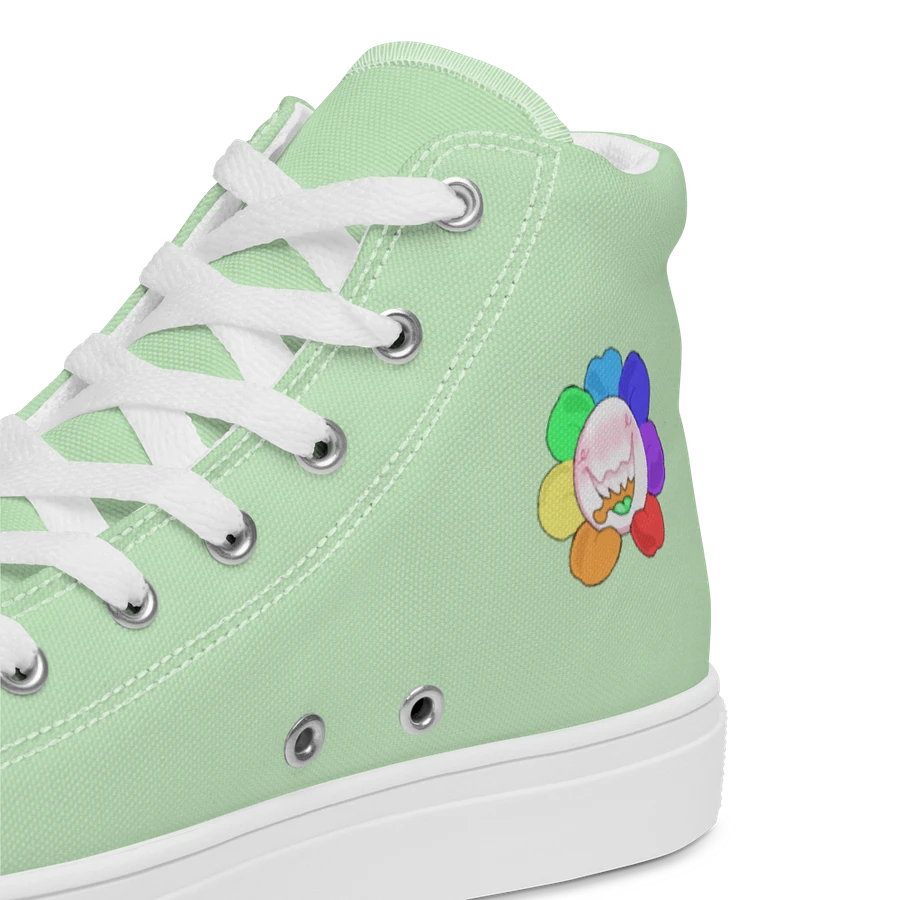 Pastel Green and White Flower Sneakers product image (46)