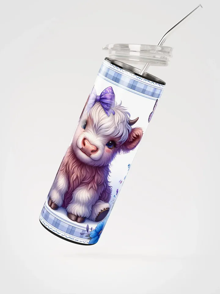 Baby Highland Cow Flower Stainless Steel Tumbler product image (4)