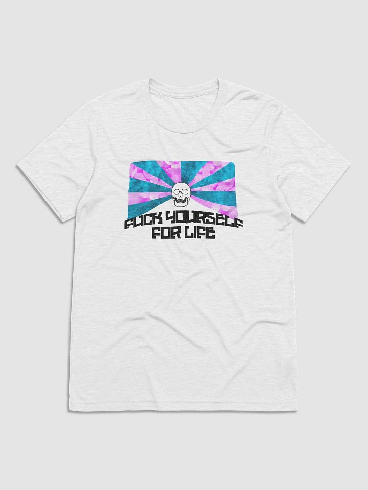 FUCK YOURSELF FOR LIFE T-SHIRT [WHITE FLECKED] product image (1)