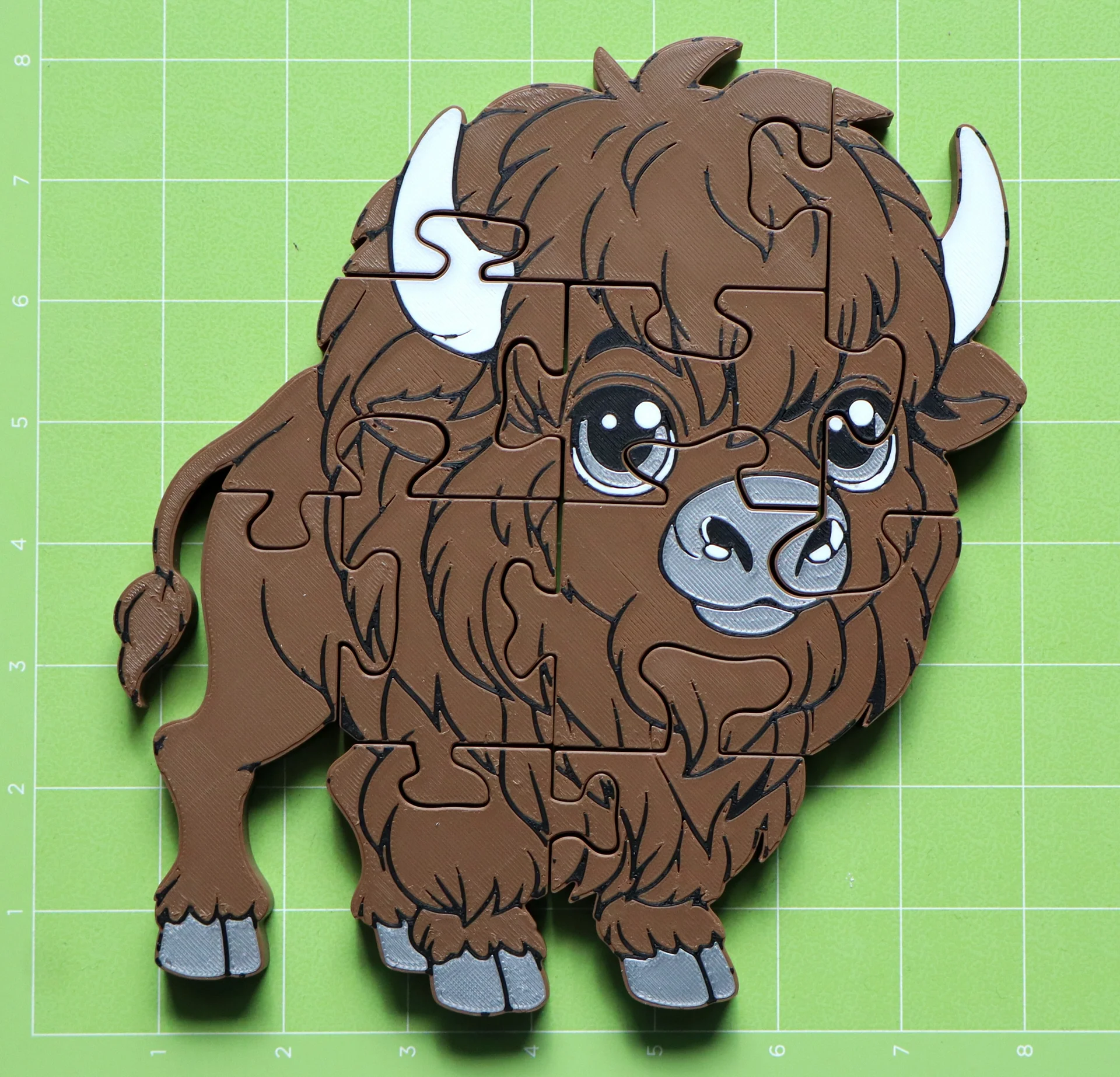 Bison 3D Printed Jigsaw Puzzle – A Prairie-Sized Challenge in Every Piece! product image (4)
