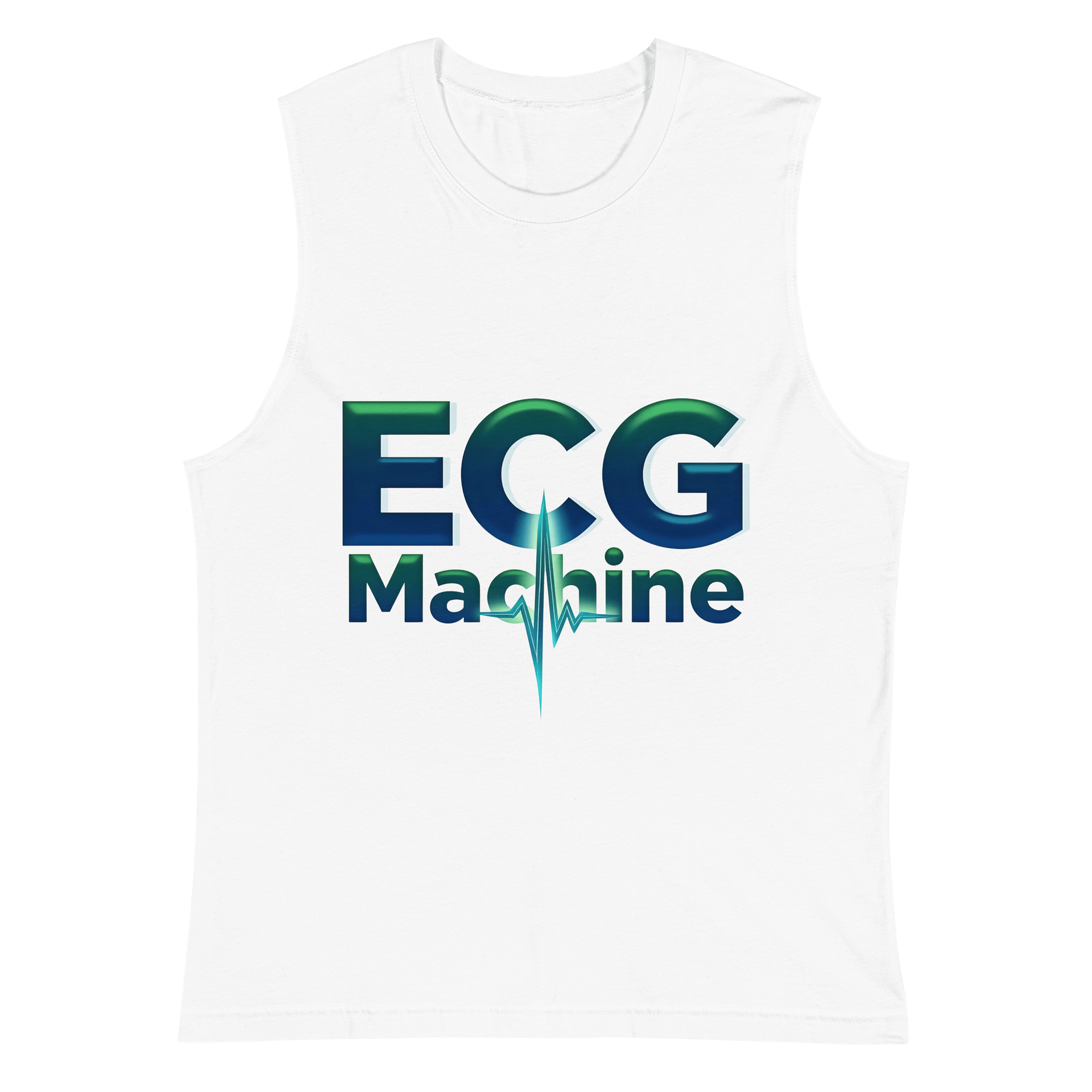 Heartbeat ECG Machine Muscle Tank product image (2)