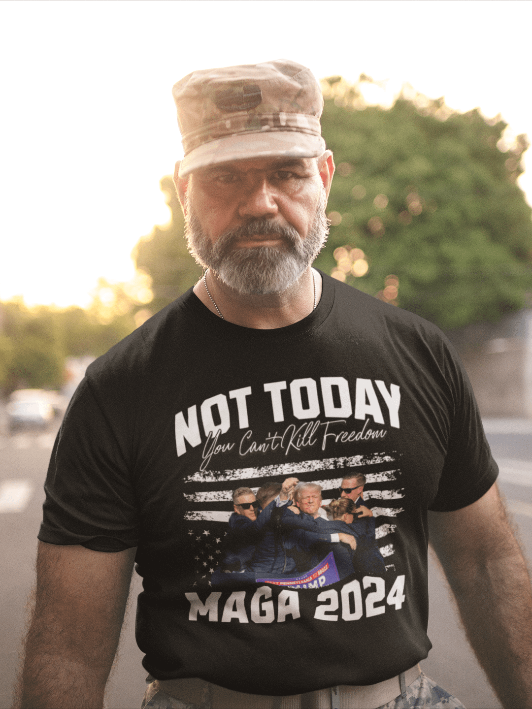 Not Today! You Can't Kill Freedom Maga 2024 Donald Trump Lives High Quality T-shirt Unisex product image (1)