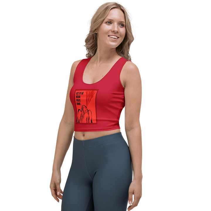 Kéž by mě někdo vrátil domů Red Crop Top product image (2)