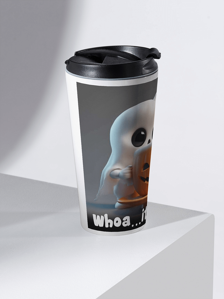 Spooky Coffee Ghost Stainless Steel Travel Mug product image (2)