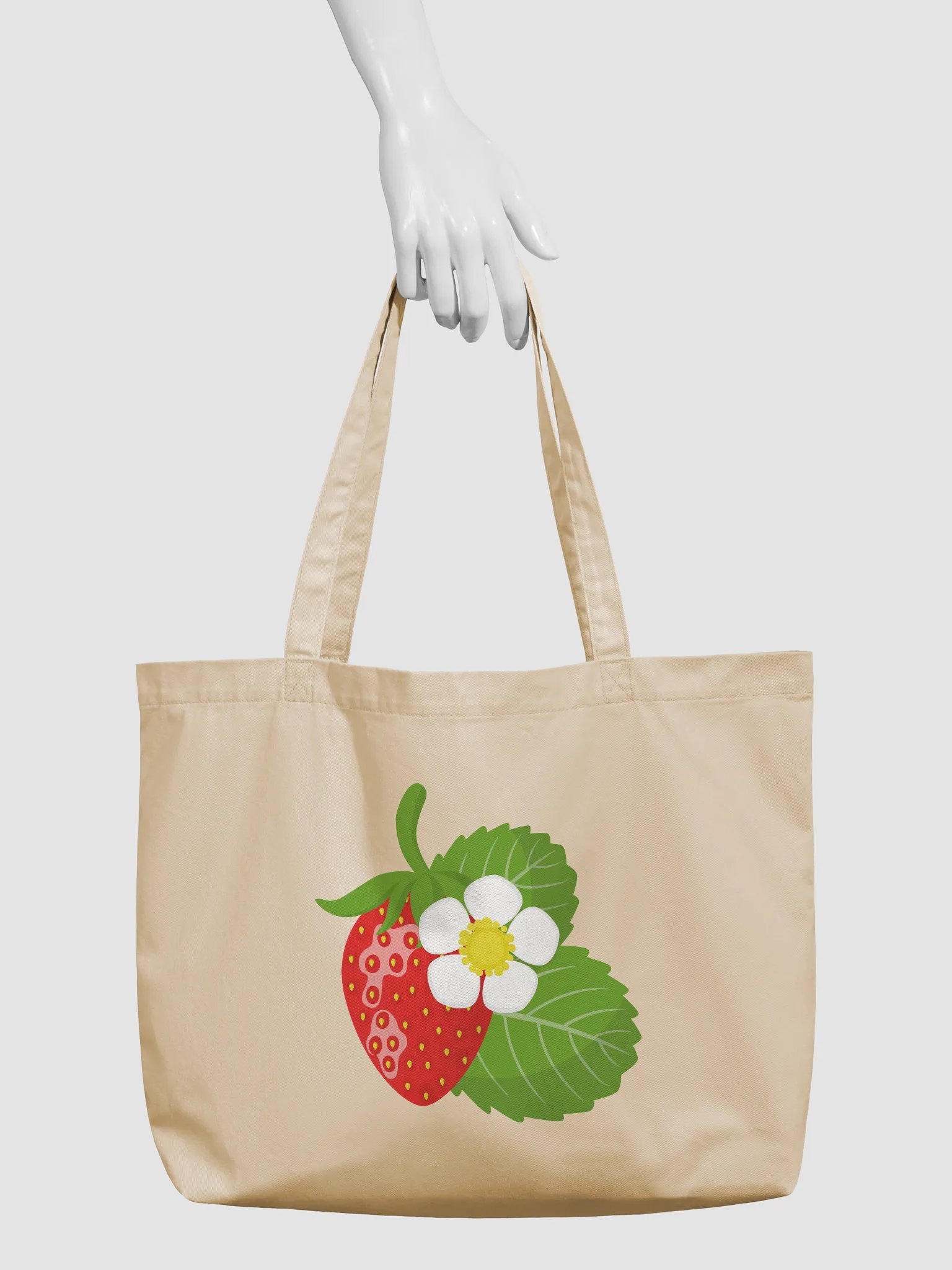 Organic Strawberry Delight Tote Bag eco-friendly product image (5)