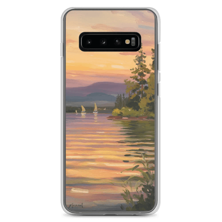 Sunset Lake Sailing, Clear Case for Samsung® product image (7)