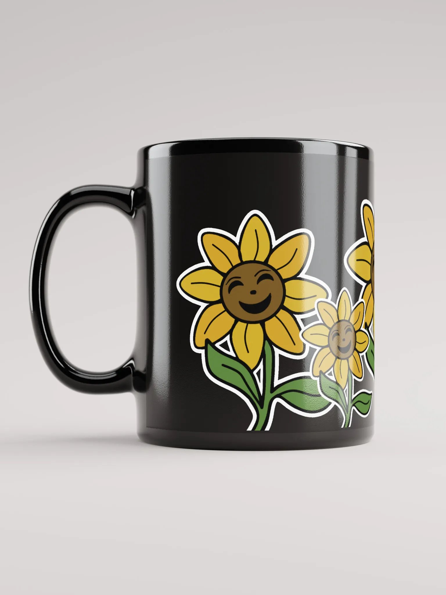 Sunflower Smiles Black Mug product image (12)