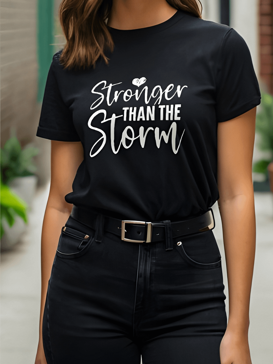 Stronger Than The Storm - Women's Black T-Shirt product image (1)