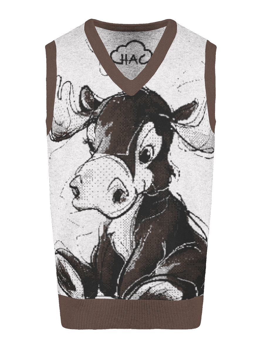 My Moose-Knitted V-Neck Vest product image (3)