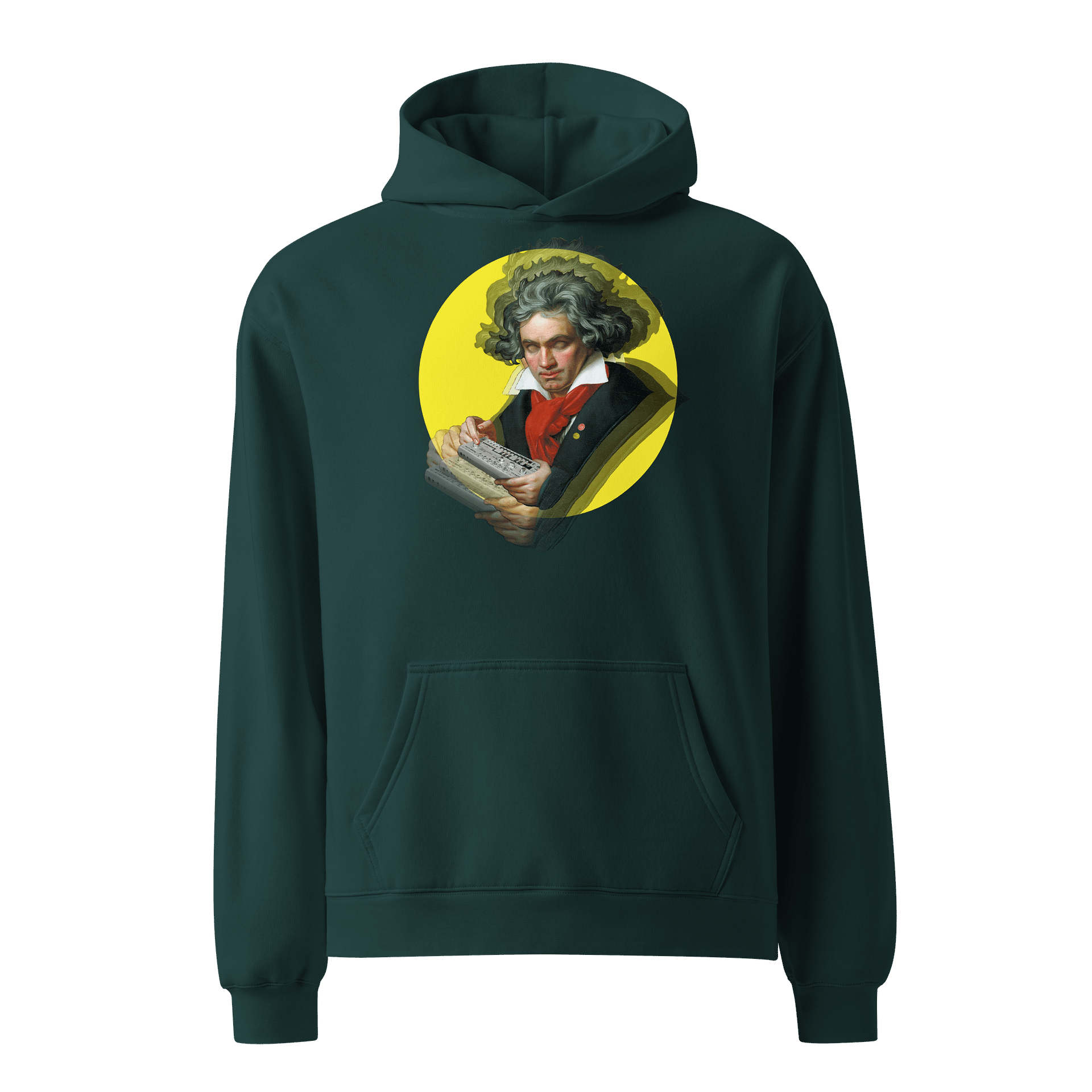 Roland van Beethoven by Frank Fonik (TB 303) , Techno EDM Unisex Premium Oversized Hoodie product image (7)