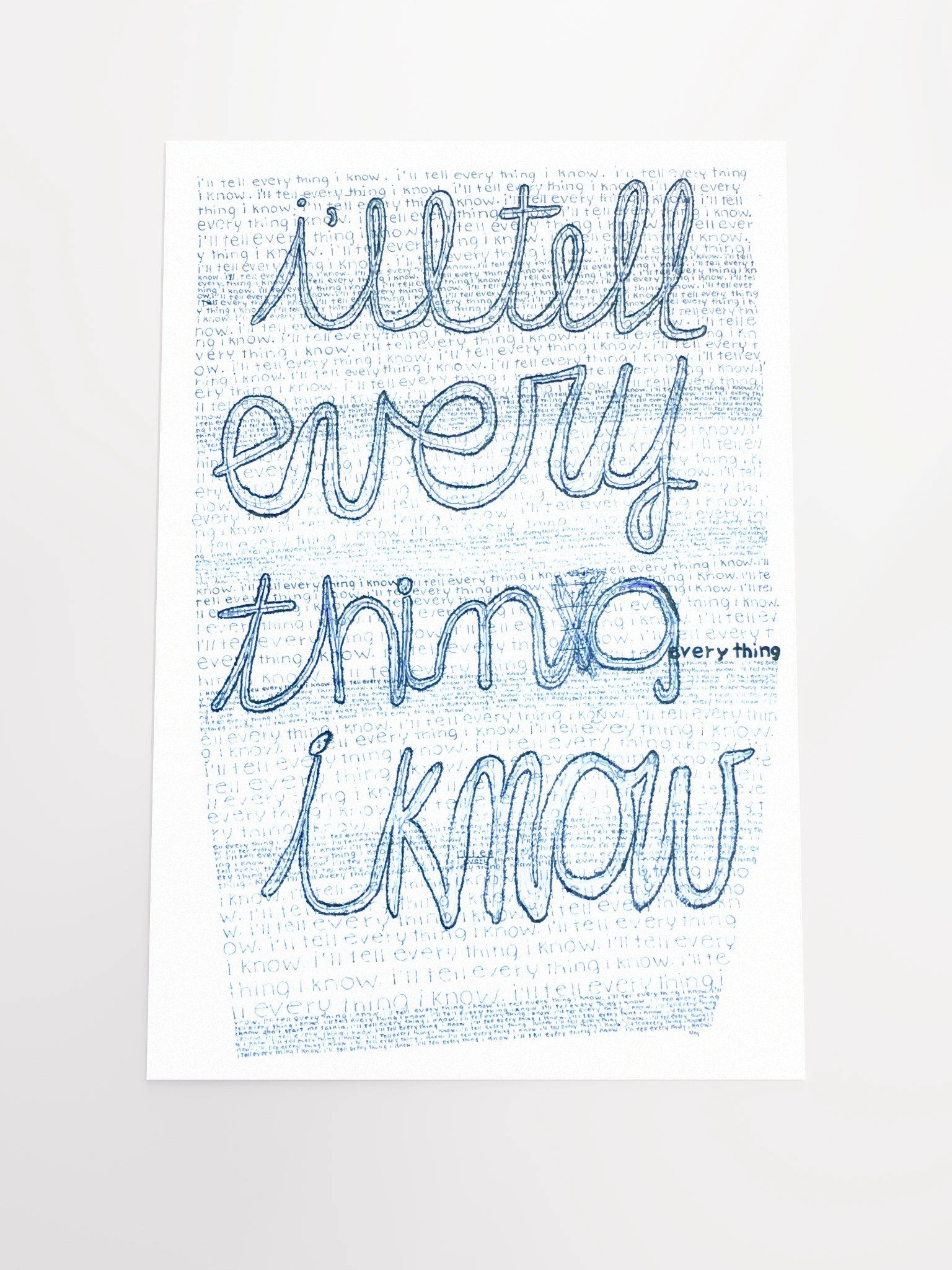 I'll Tell Everything Poster product image (2)