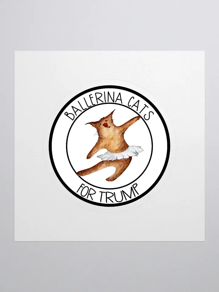 Dancing Ballerina Cat For Trump Sticker product image (1)