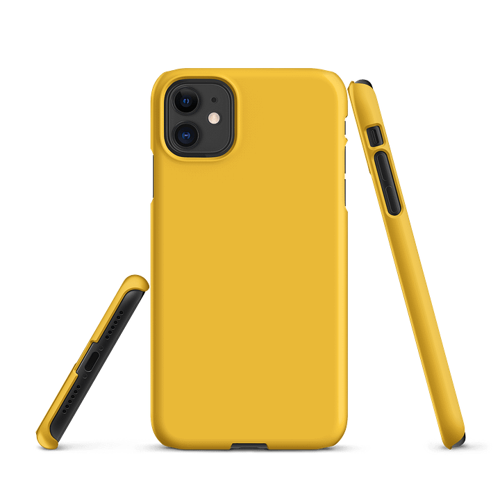 Mustard Yellow Solid Color iPhone® Matte Snap Case product image (1)