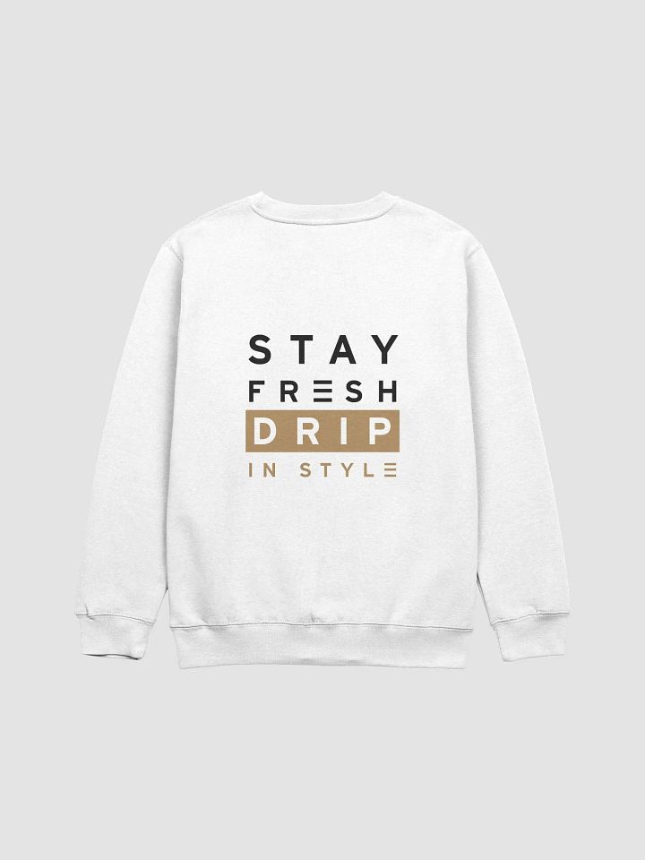 DRIP CHECK UNISEX SWEATSHIRT - WHITE product image (2)