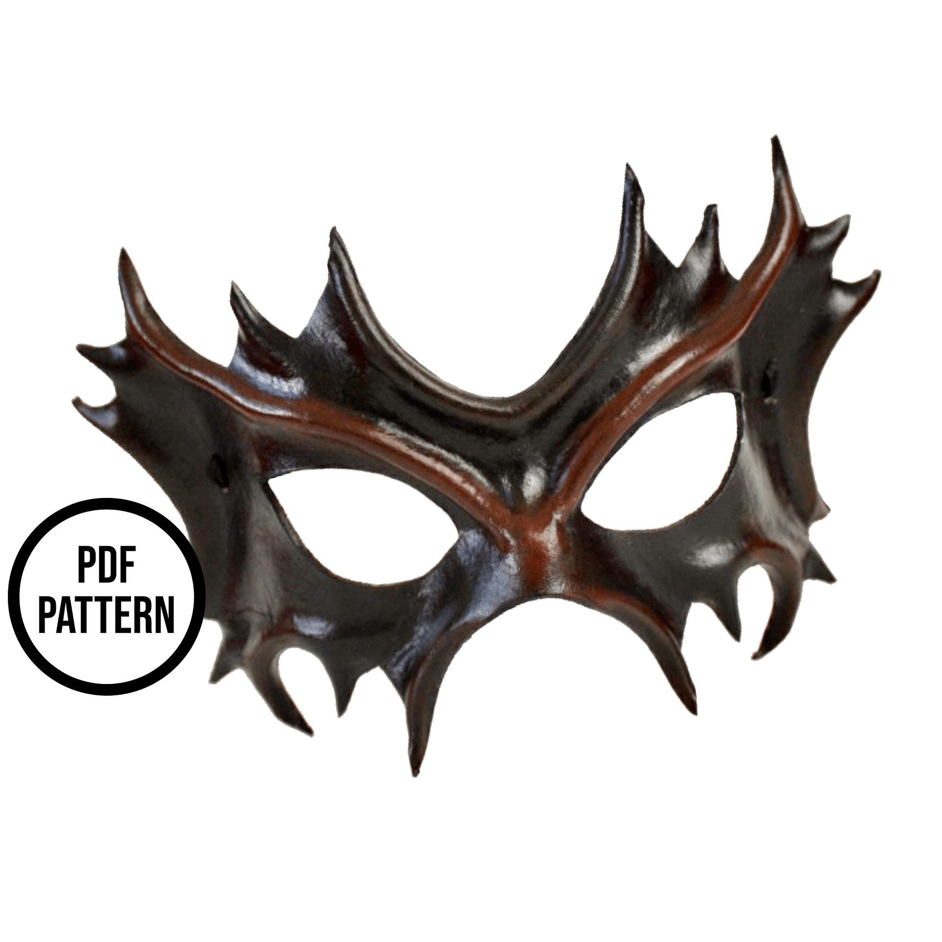 Leather Mask Pattern - PDF Pattern for Leatherwork product image (1)
