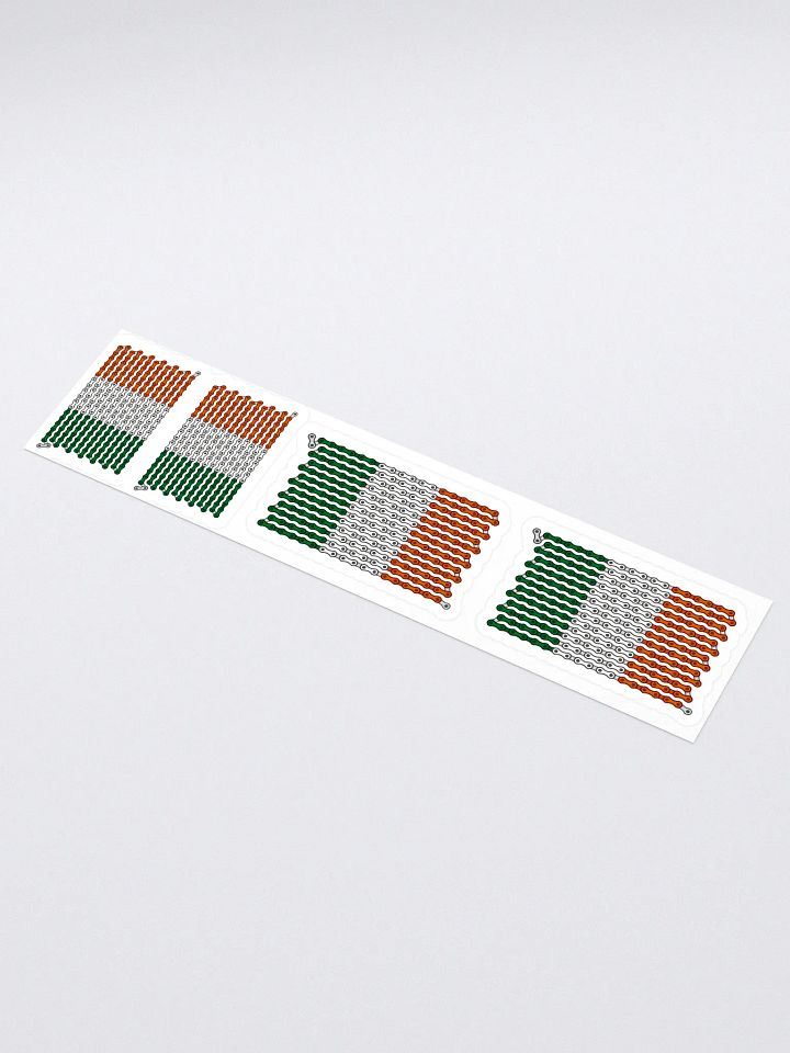 Ireland Bike Chain Flag Stickers, Mixed Size 4 Pack product image (1)