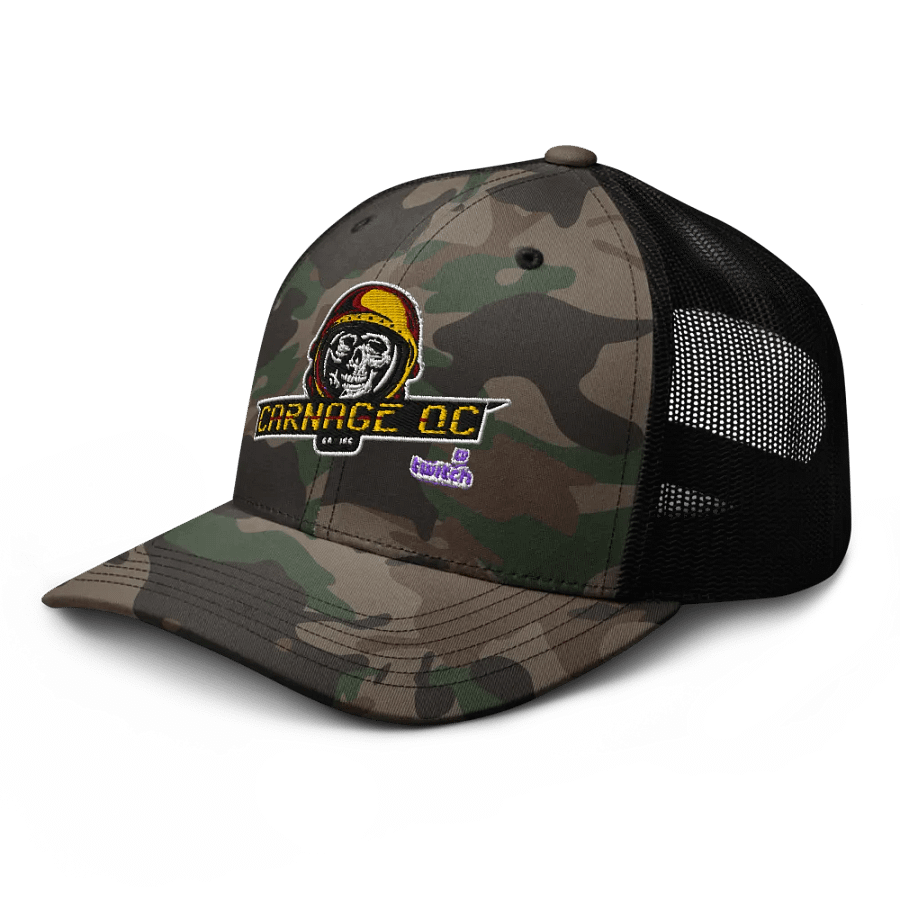 CARNAGE QC GAMING Skull Helmet Trucker Hat product image (6)