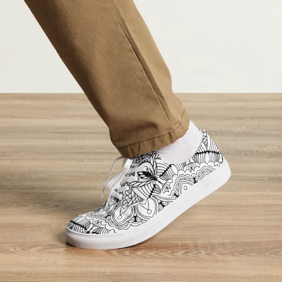 Mandala Symmetry Men's Canvas Shoes product image (8)