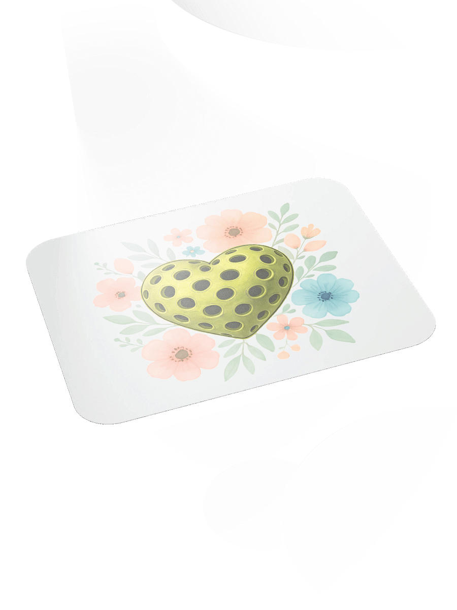 Pickleball Heart Flowers Golden Garden Mouse Pad product image (4)