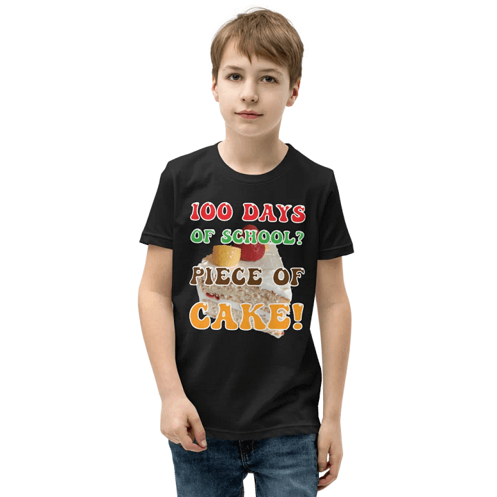 100 Days of School? Piece of Cake Celebration Youth T-Shirt product image (2)