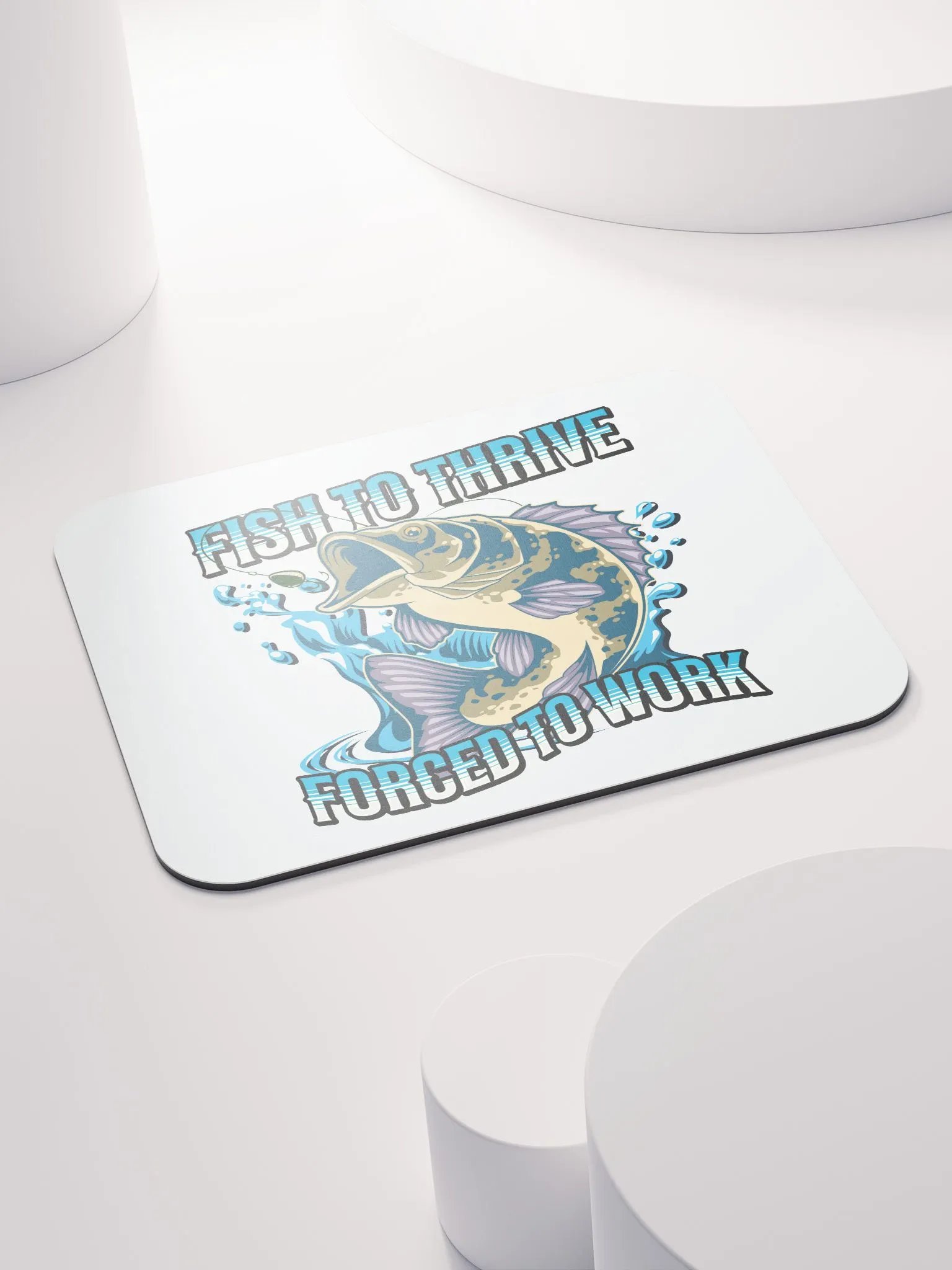 Fish To Thrive Forced To Work Illustration Mouse Pad product image (4)