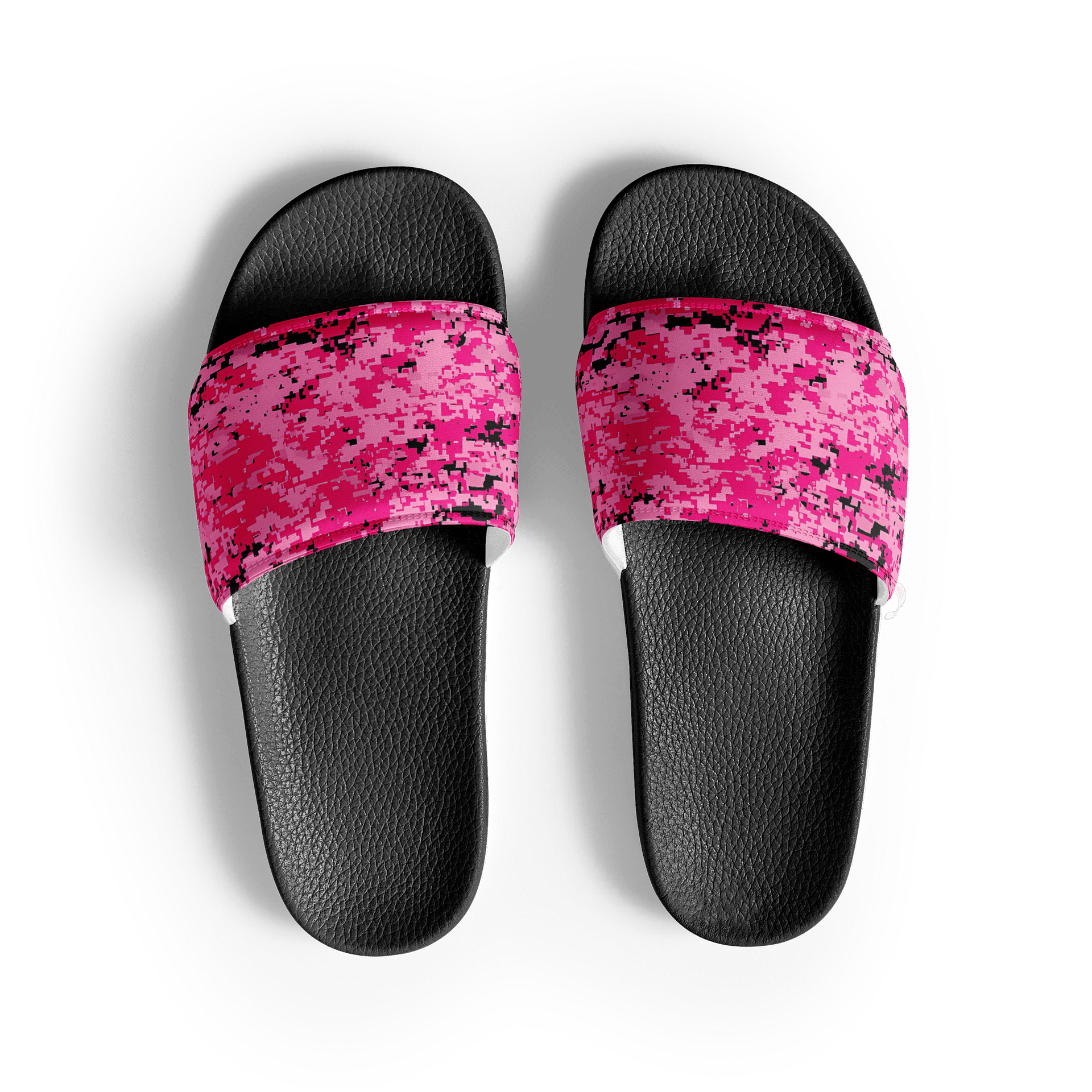 Pixelated Pink Camo Men's Slides product image (3)