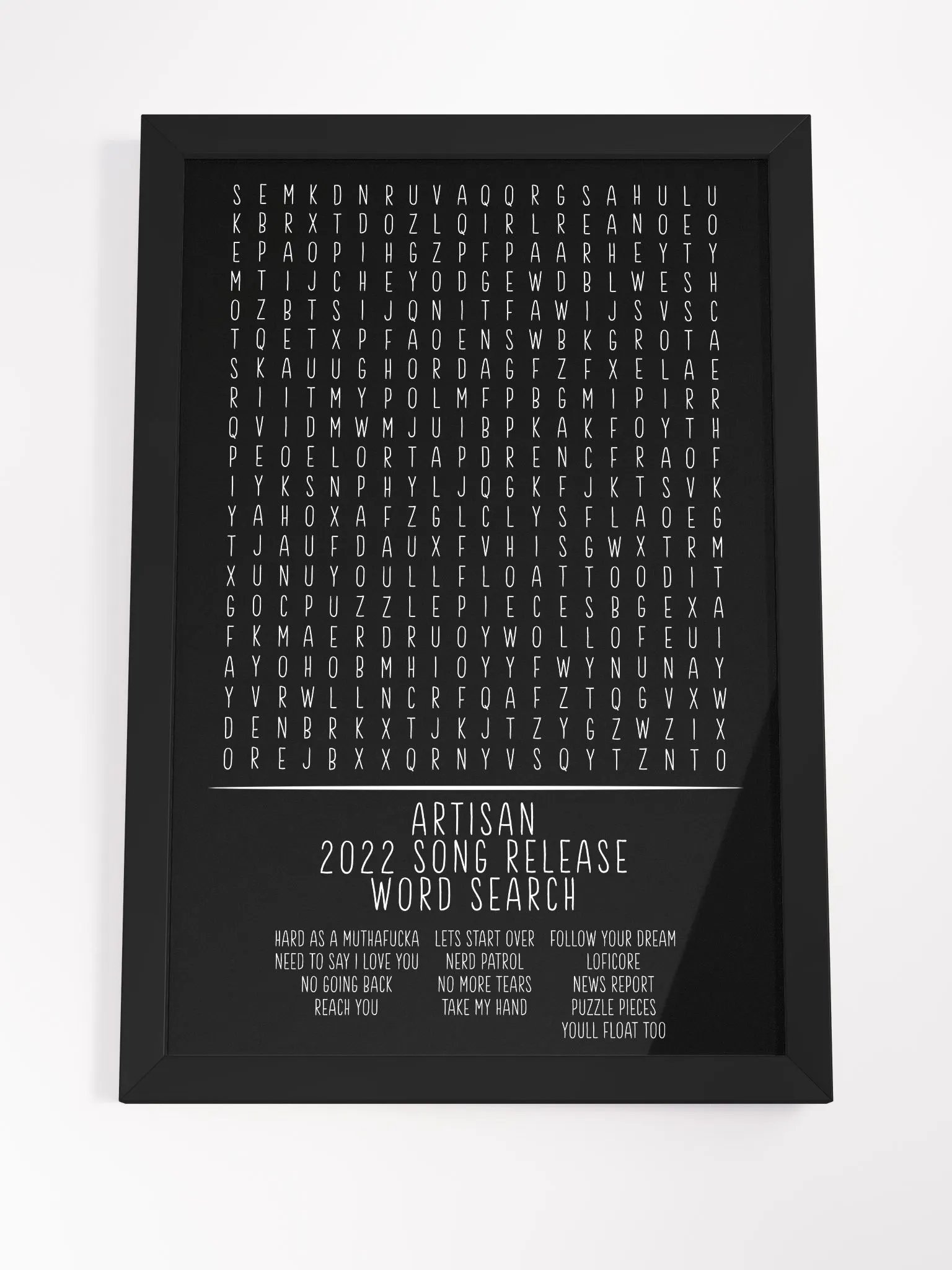 2022 Song Release Word Search Poster product image (4)