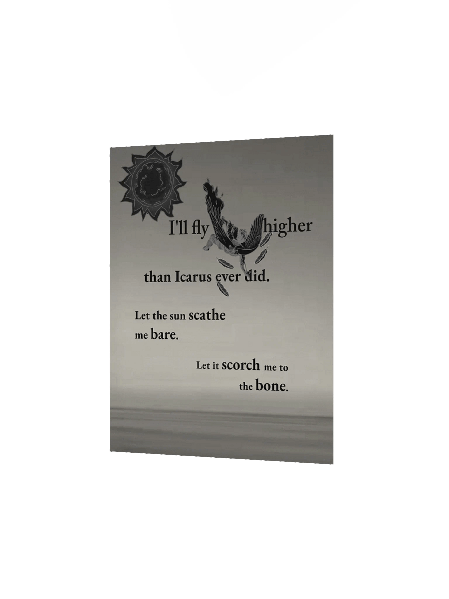 Icarus: "I'll fly higher" poster product image (2)