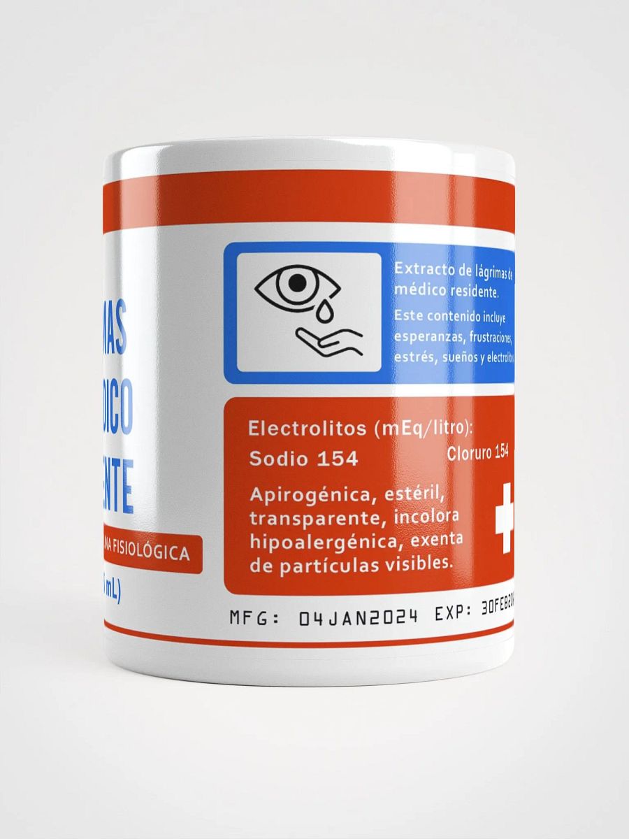 "Lágrimas de médico residente" (SPANISH) Ceramic mug product image (8)