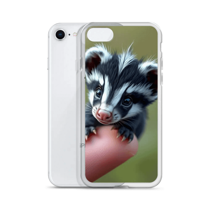 Tiny Skunk on a Finger iPhone® Clear Case product image (51)