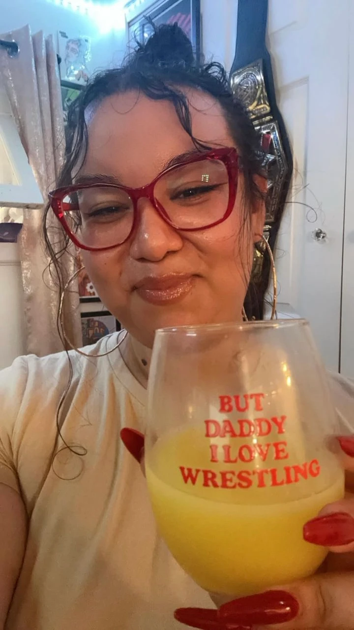 But Daddy, I Love Wrestling Wine Glass product image (5)