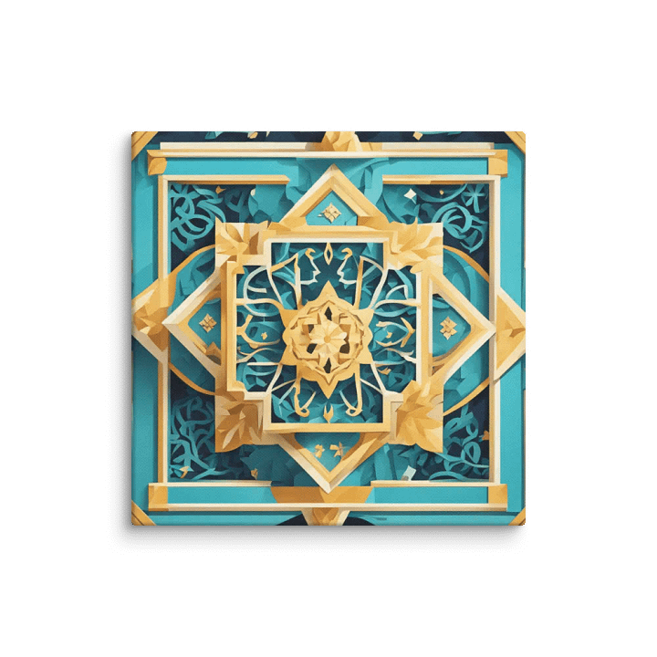 Turquoise Trellis Canvas Art product image (16)