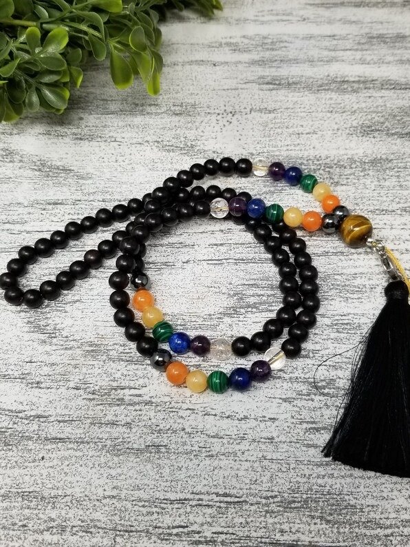 7 Chakra Mala Necklace: Handcrafted Wellness Jewelry product image (3)