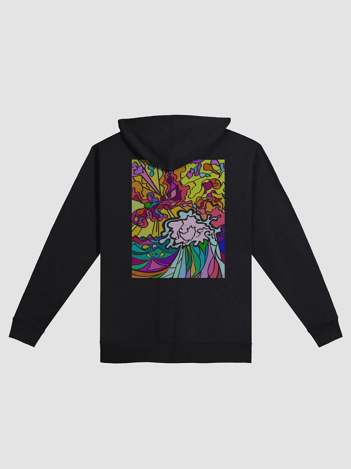 Vibrant Mosaic Zip-Up Hoodie - Wave at Sunset product image (5)