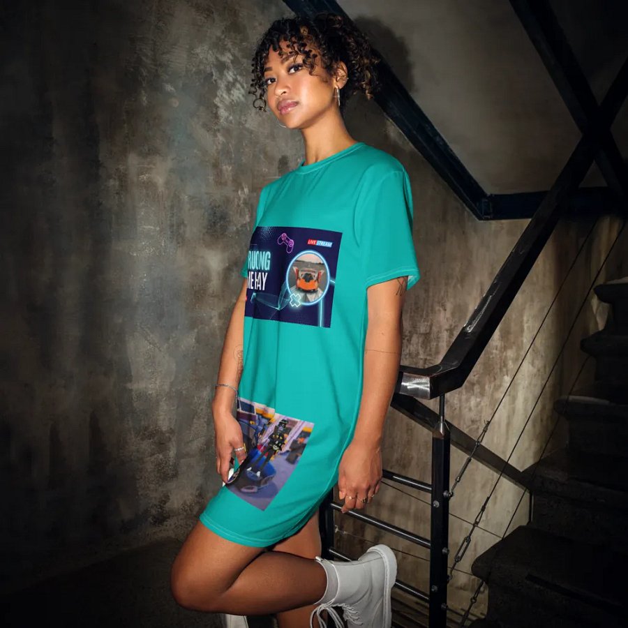Váy thun in toàn thân/Full body printed T-shirt dress product image (12)