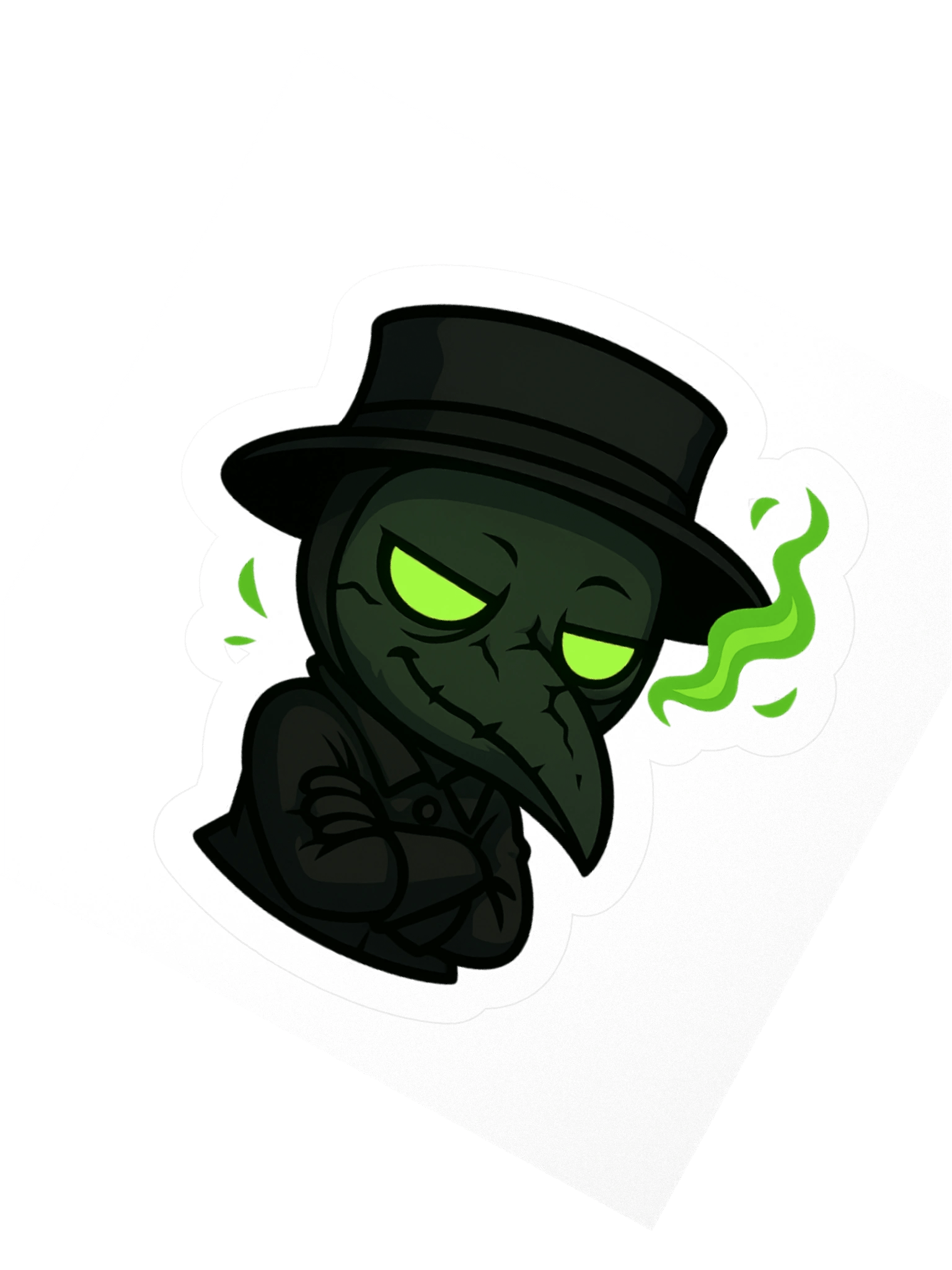 Mystical Plague Doctor Kiss Cut Stickers product image (3)