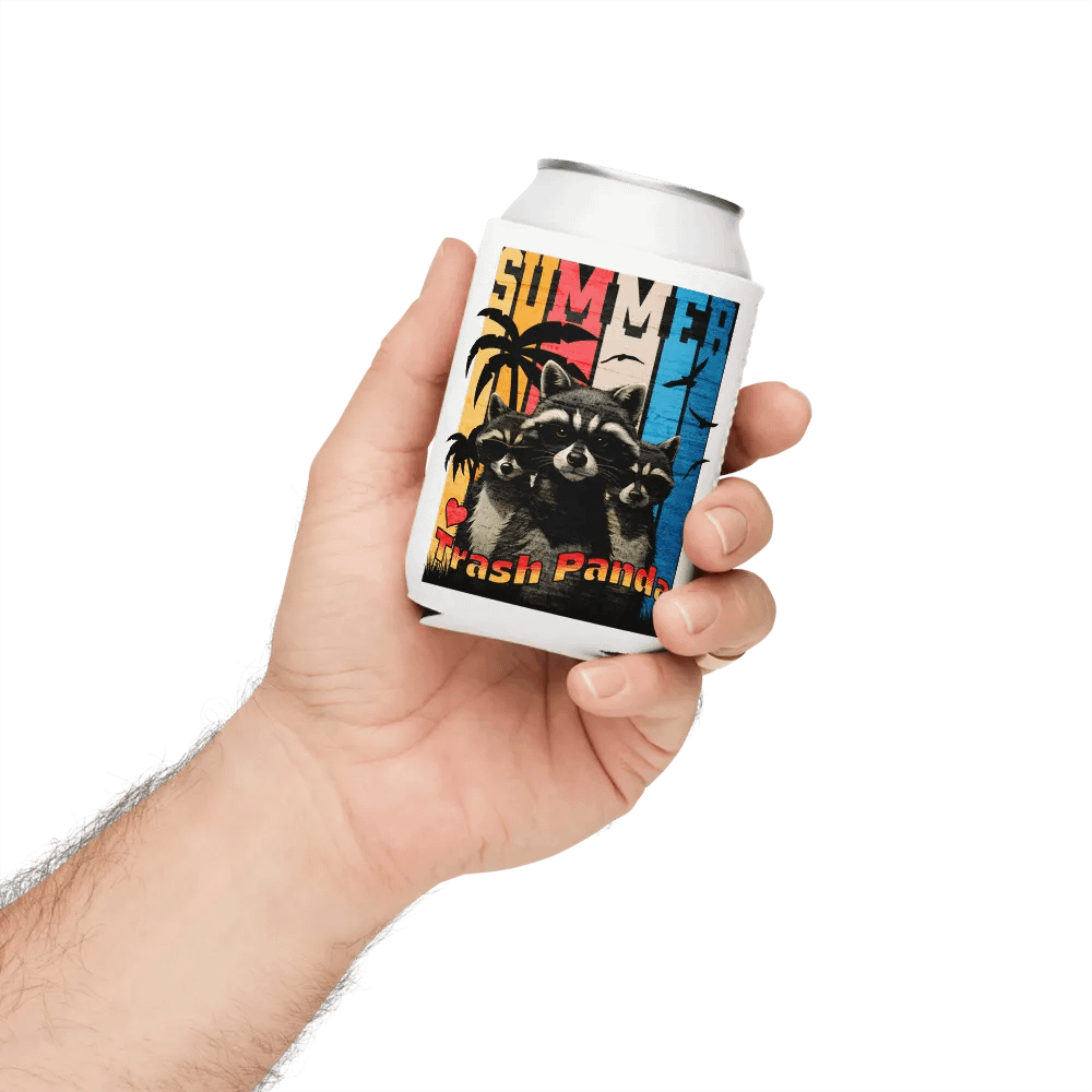 Summer Trash Panda Can Coozie Cooler product image (4)